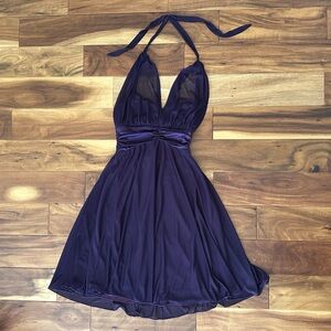 DB Studio Deep Purple Halter Dress size Small